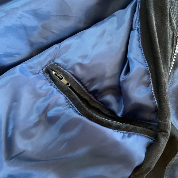 NFL Dallas Cowboys Unisex L Black Blue Suede Leather Lined Varsity Jacket Coat - Picture 11 of 16